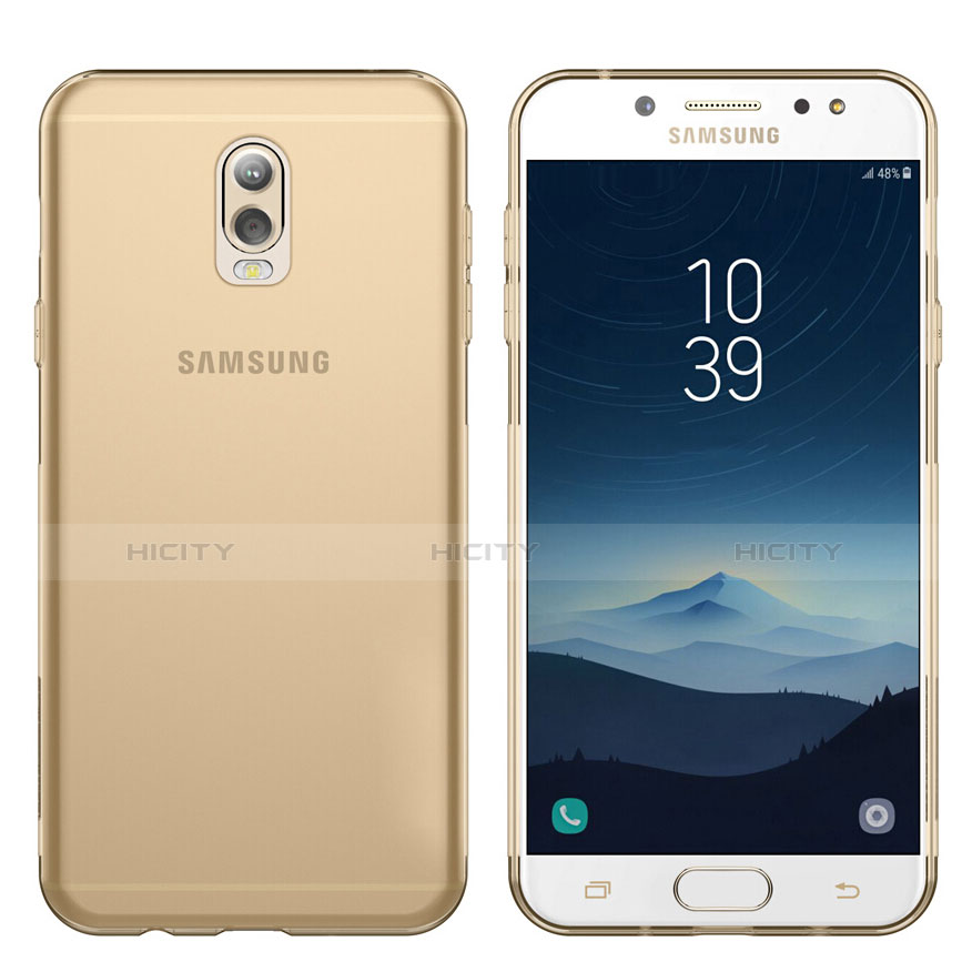 Silikon Schutzhülle Ultra Dünn Tasche Durchsichtig Transparent T03 für Samsung Galaxy C8 C710F Gold