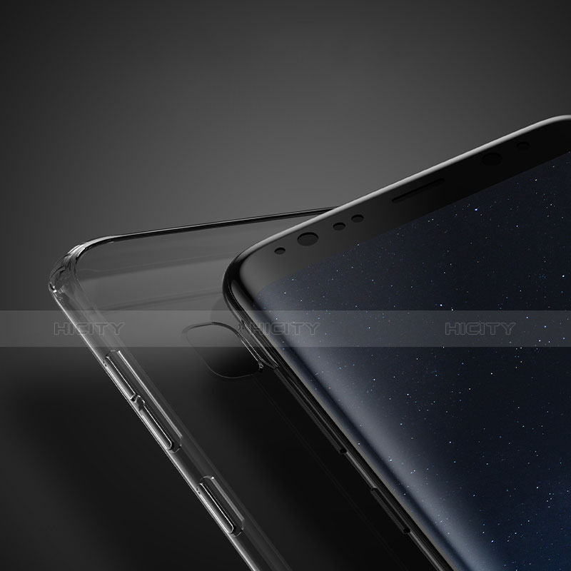 Silikon Schutzhülle Ultra Dünn Tasche Durchsichtig Transparent T03 für Samsung Galaxy S8 Klar groß