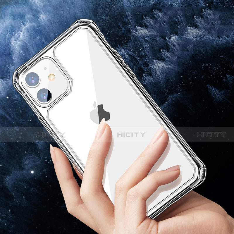 Silikon Schutzhülle Ultra Dünn Tasche Durchsichtig Transparent T04 für Apple iPhone 11 Klar groß