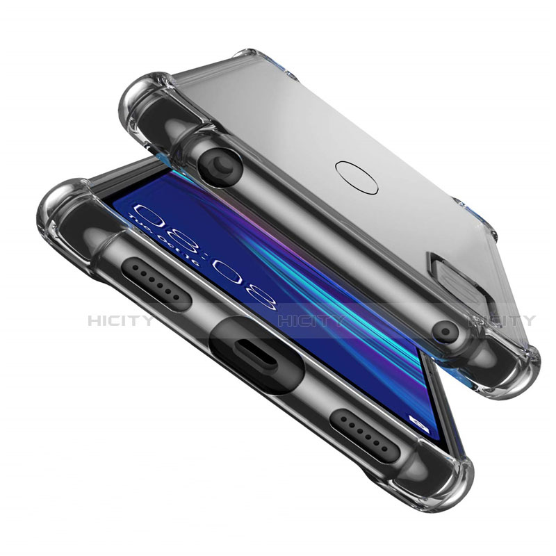 Silikon Schutzhülle Ultra Dünn Tasche Durchsichtig Transparent T04 für Huawei Enjoy 9 Klar groß