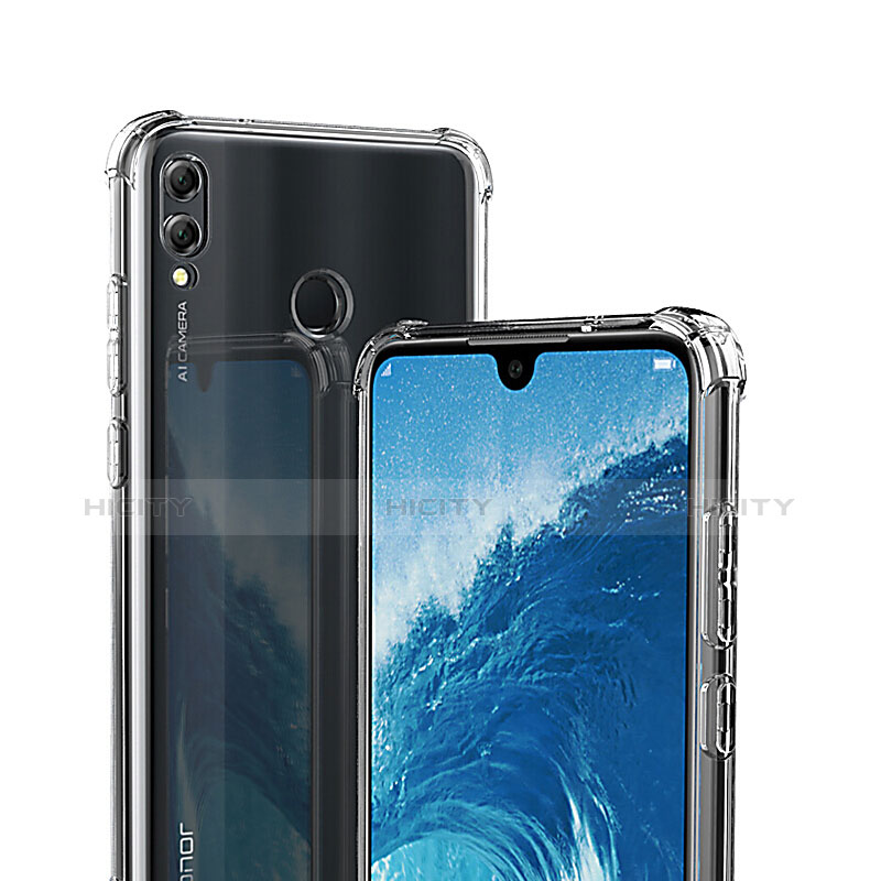 Silikon Schutzhülle Ultra Dünn Tasche Durchsichtig Transparent T04 für Huawei Honor 8X Max Klar