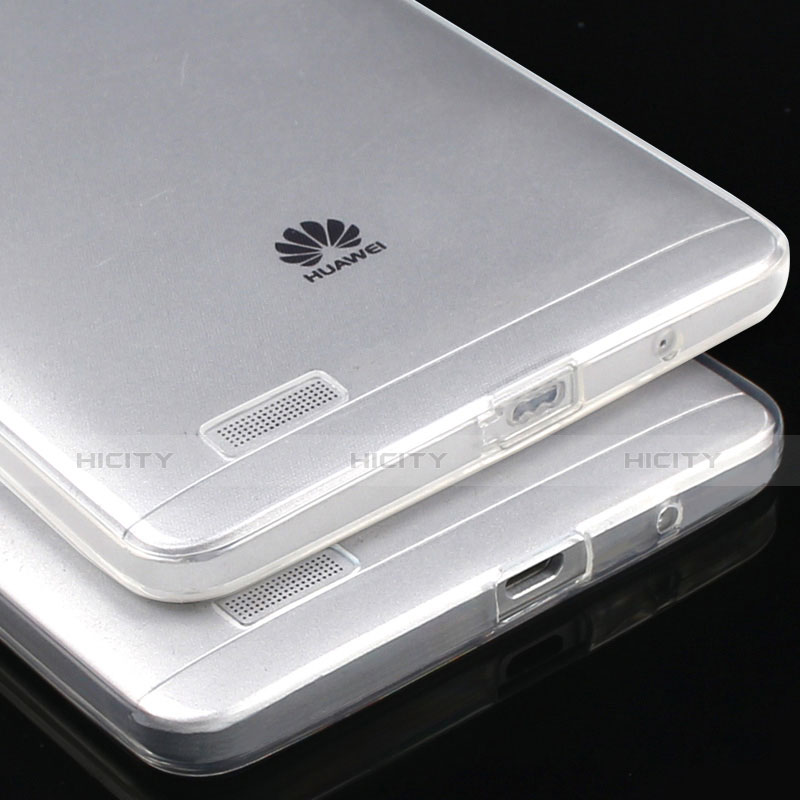 Silikon Schutzhülle Ultra Dünn Tasche Durchsichtig Transparent T04 für Huawei Mate 7 Klar groß