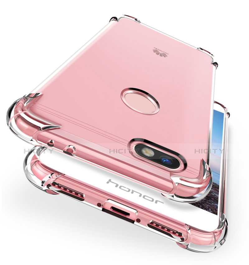 Silikon Schutzhülle Ultra Dünn Tasche Durchsichtig Transparent T04 für Huawei Y6 Pro (2017) Klar Plus