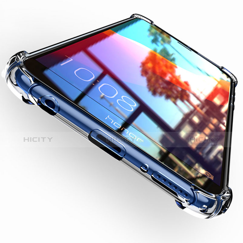 Silikon Schutzhülle Ultra Dünn Tasche Durchsichtig Transparent T04 für Huawei Y7 (2018) Klar Plus