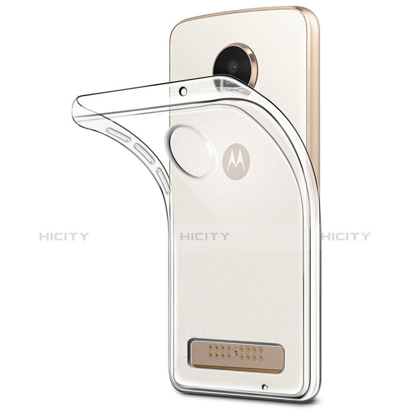 Silikon Schutzhülle Ultra Dünn Tasche Durchsichtig Transparent T04 für Motorola Moto Z Play Klar groß