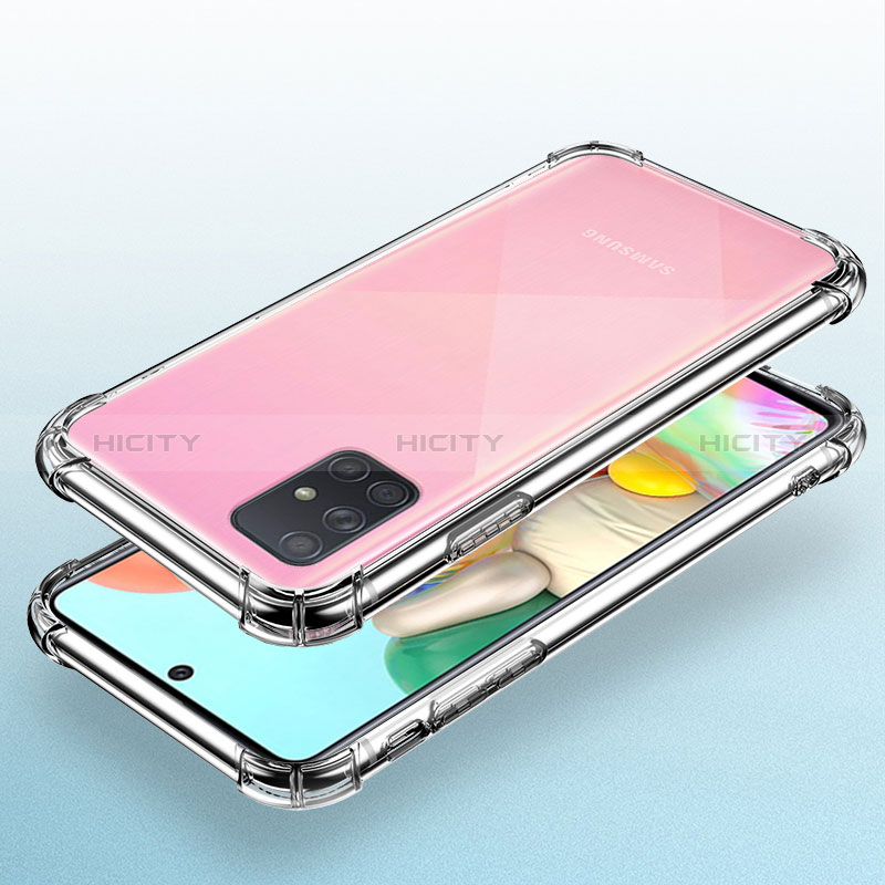 Silikon Schutzhülle Ultra Dünn Tasche Durchsichtig Transparent T04 für Samsung Galaxy A71 5G Klar groß