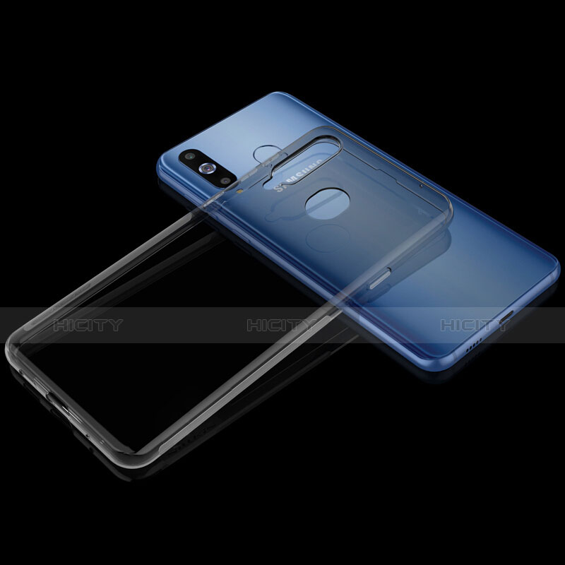 Silikon Schutzhülle Ultra Dünn Tasche Durchsichtig Transparent T04 für Samsung Galaxy A8s SM-G8870 Grau