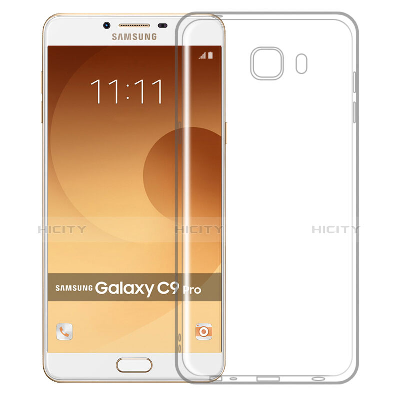 Silikon Schutzhülle Ultra Dünn Tasche Durchsichtig Transparent T04 für Samsung Galaxy C9 Pro C9000 Klar groß