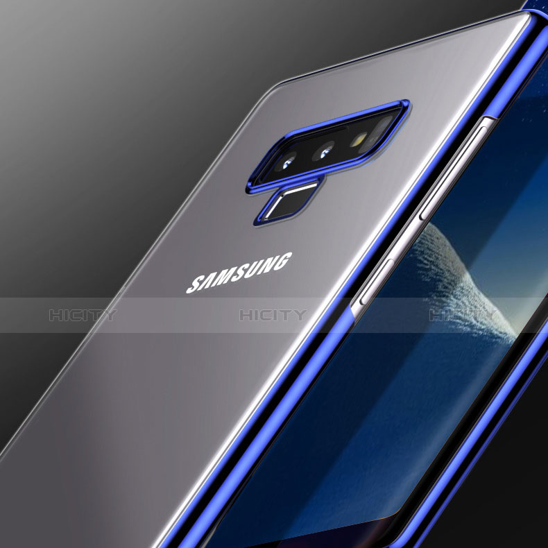 Silikon Schutzhülle Ultra Dünn Tasche Durchsichtig Transparent T04 für Samsung Galaxy Note 9 Blau