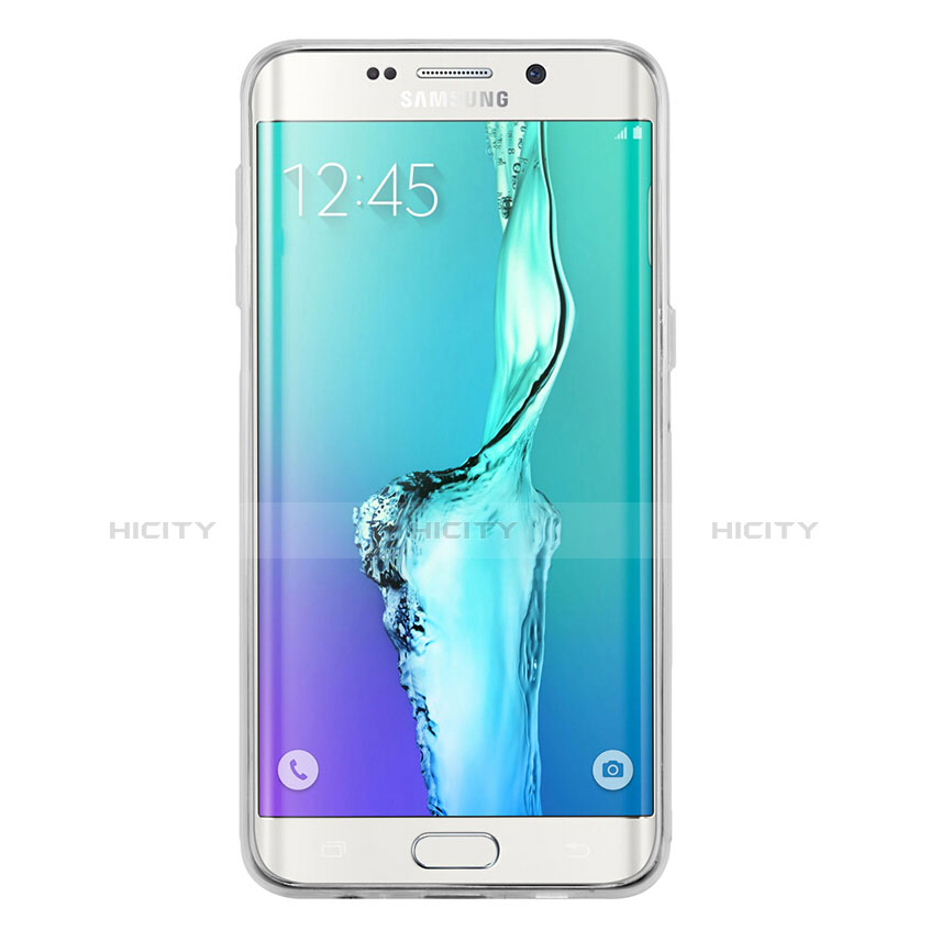 Silikon Schutzhülle Ultra Dünn Tasche Durchsichtig Transparent T04 für Samsung Galaxy S6 Edge+ Plus SM-G928F Klar groß