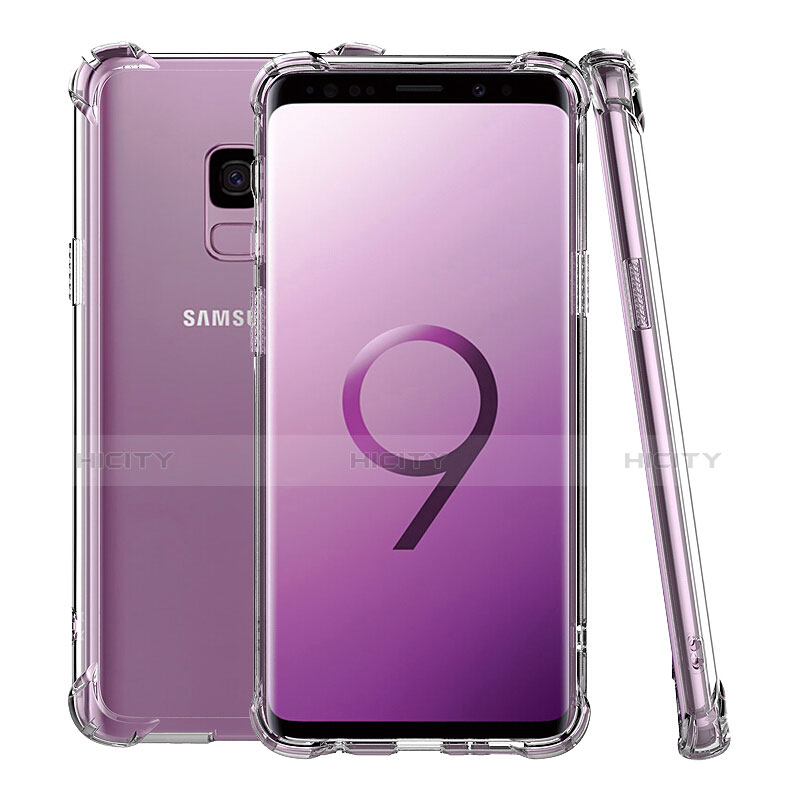 Silikon Schutzhülle Ultra Dünn Tasche Durchsichtig Transparent T04 für Samsung Galaxy S9 Klar groß