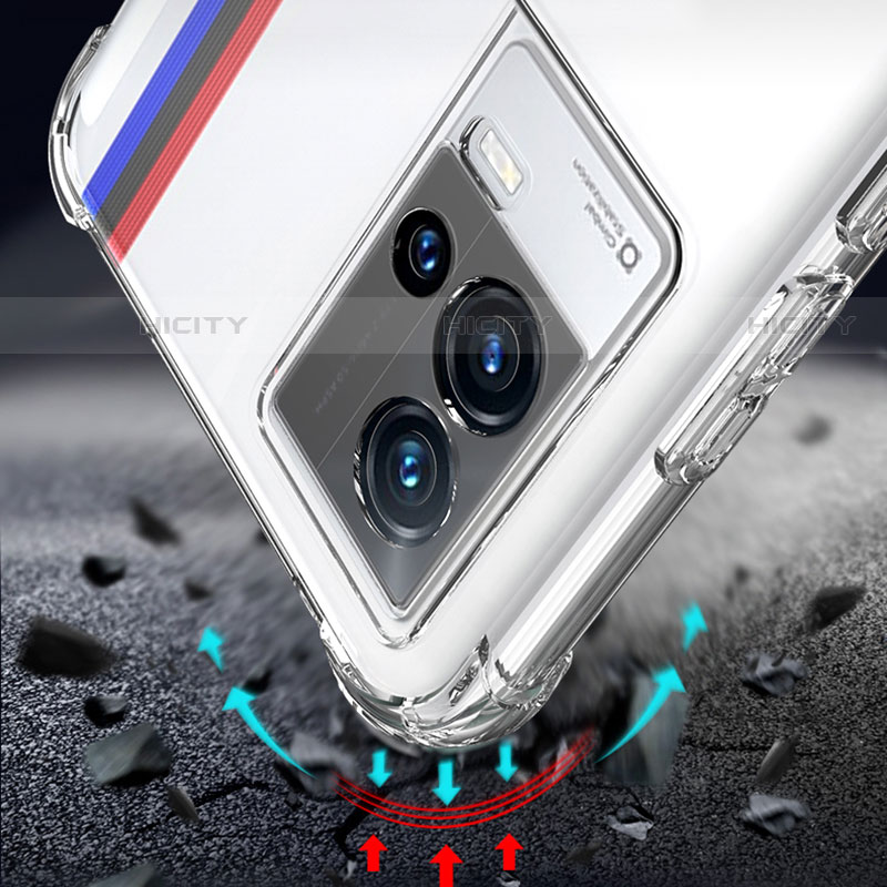 Silikon Schutzhülle Ultra Dünn Tasche Durchsichtig Transparent T04 für Vivo iQOO 8 Pro 5G Klar