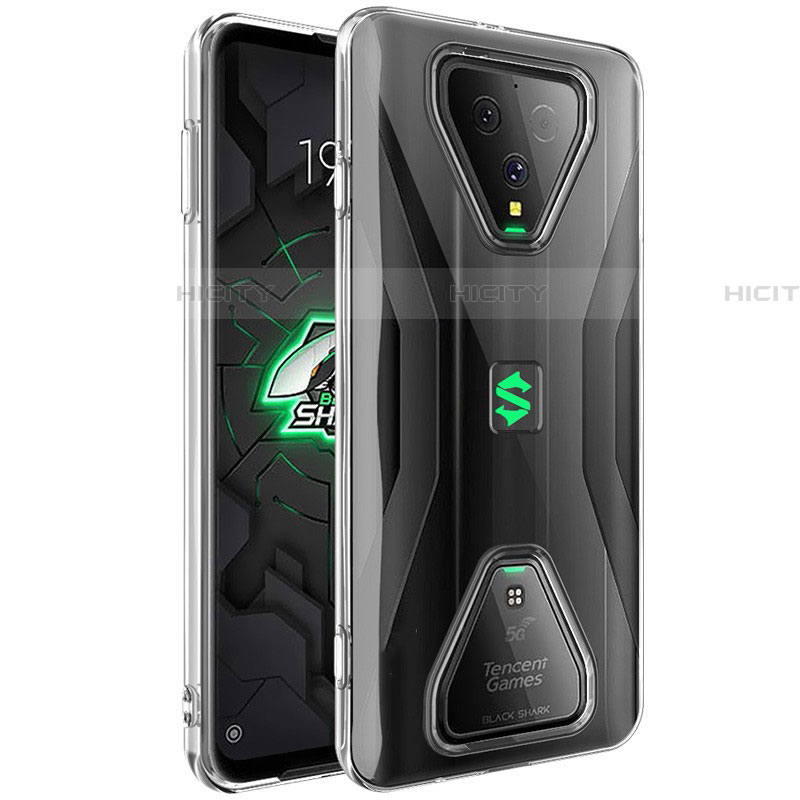 Silikon Schutzhülle Ultra Dünn Tasche Durchsichtig Transparent T04 für Xiaomi Black Shark 3 Pro Klar groß