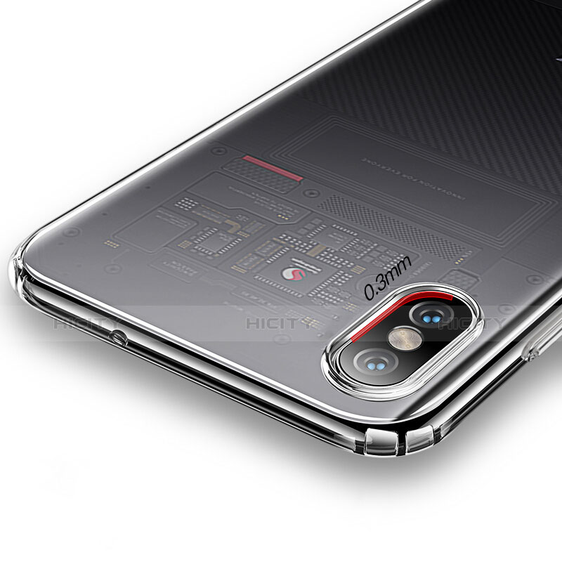 Silikon Schutzhülle Ultra Dünn Tasche Durchsichtig Transparent T04 für Xiaomi Mi 8 Pro Global Version Klar groß