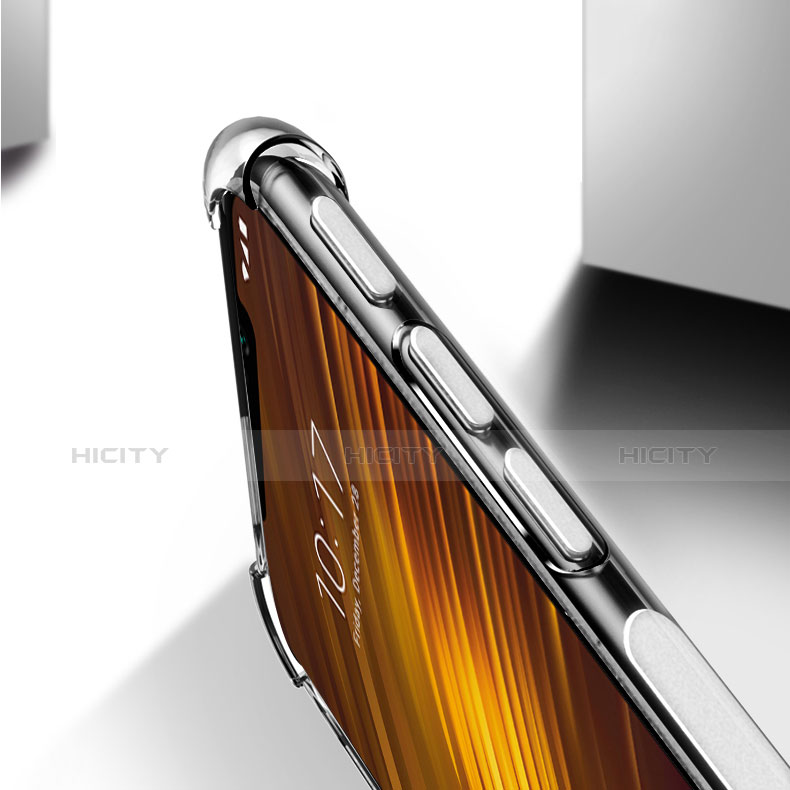 Silikon Schutzhülle Ultra Dünn Tasche Durchsichtig Transparent T04 für Xiaomi Pocophone F1 Klar groß