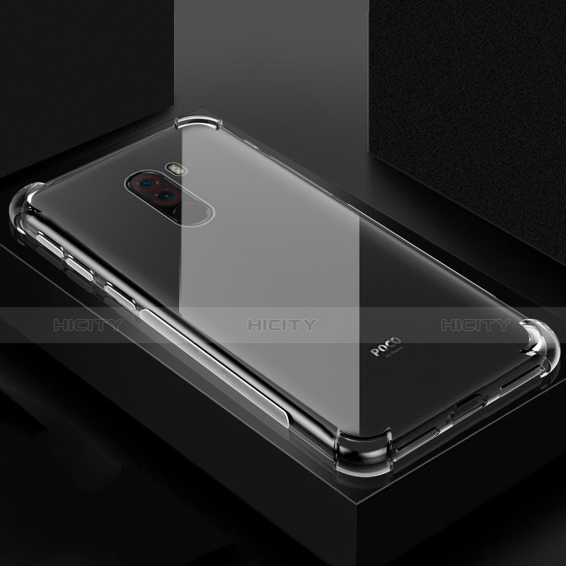 Silikon Schutzhülle Ultra Dünn Tasche Durchsichtig Transparent T04 für Xiaomi Pocophone F1 Klar groß