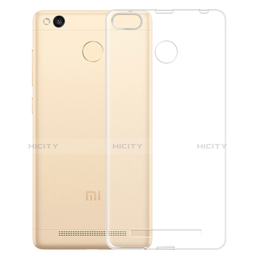 Silikon Schutzhülle Ultra Dünn Tasche Durchsichtig Transparent T04 für Xiaomi Redmi 3X Klar groß