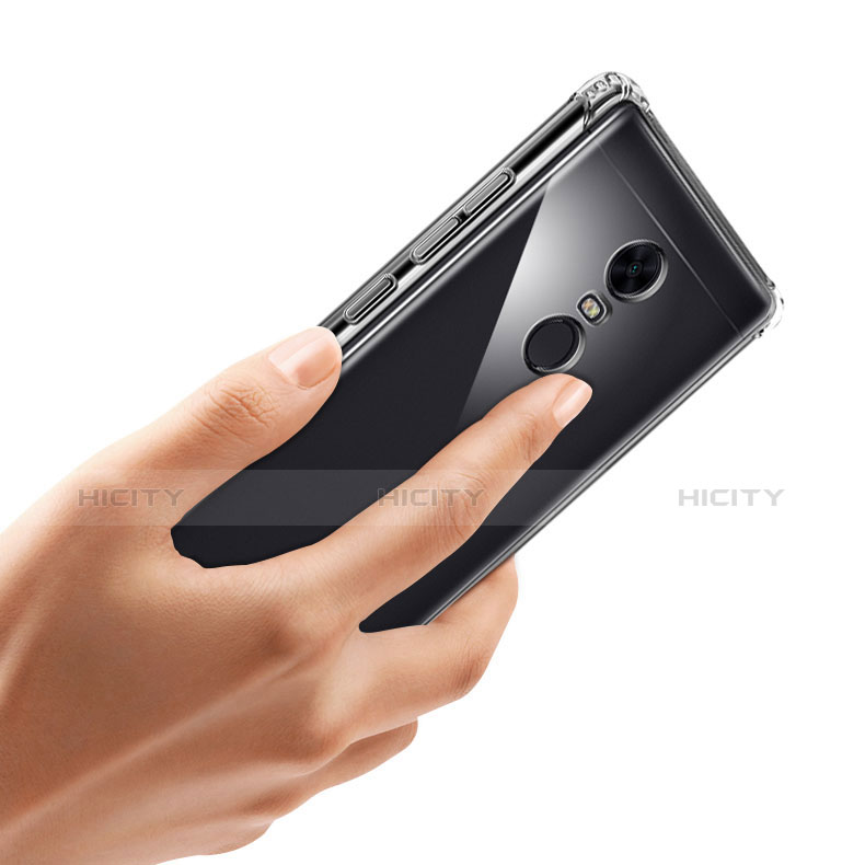 Silikon Schutzhülle Ultra Dünn Tasche Durchsichtig Transparent T04 für Xiaomi Redmi Note 5 Indian Version Klar groß