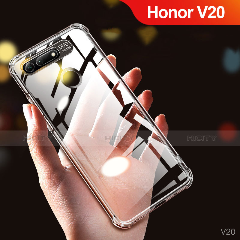 Silikon Schutzhülle Ultra Dünn Tasche Durchsichtig Transparent T05 für Huawei Honor View 20 Klar Plus