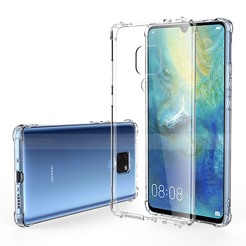 Silikon Schutzhülle Ultra Dünn Tasche Durchsichtig Transparent T05 für Huawei Mate 20 X Klar groß