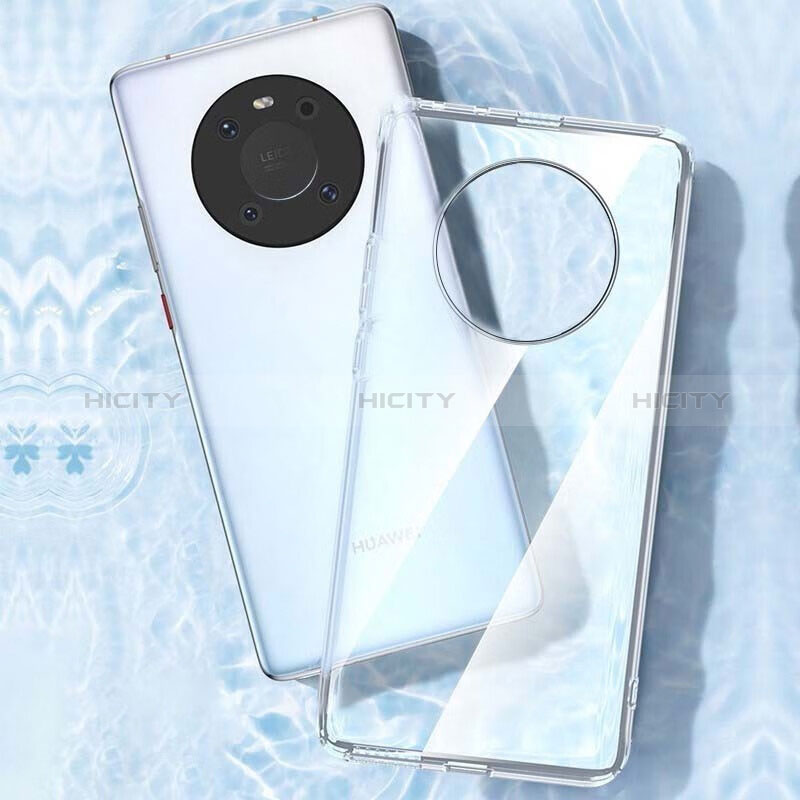 Silikon Schutzhülle Ultra Dünn Tasche Durchsichtig Transparent T05 für Huawei Mate 40 Klar groß