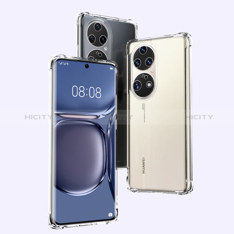 Silikon Schutzhülle Ultra Dünn Tasche Durchsichtig Transparent T05 für Huawei P50 Pro Klar