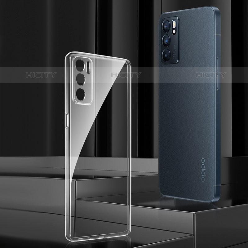 Silikon Schutzhülle Ultra Dünn Tasche Durchsichtig Transparent T05 für Oppo Reno6 5G Klar