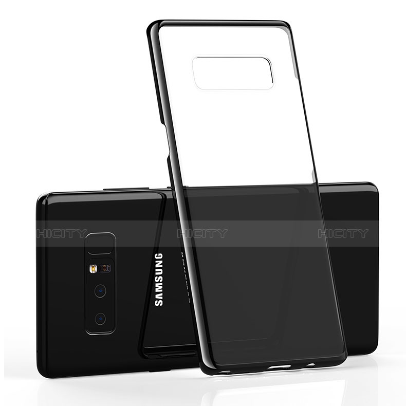 Silikon Schutzhülle Ultra Dünn Tasche Durchsichtig Transparent T05 für Samsung Galaxy Note 8 Duos N950F Schwarz Plus
