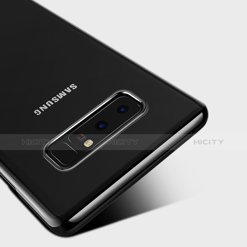 Silikon Schutzhülle Ultra Dünn Tasche Durchsichtig Transparent T05 für Samsung Galaxy Note 8 Duos N950F Schwarz groß