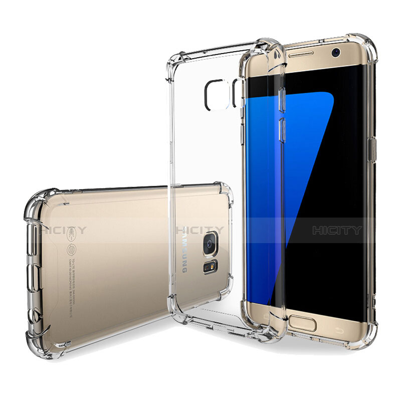 Silikon Schutzhülle Ultra Dünn Tasche Durchsichtig Transparent T05 für Samsung Galaxy S7 Edge G935F Klar