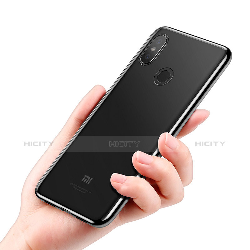 Silikon Schutzhülle Ultra Dünn Tasche Durchsichtig Transparent T05 für Xiaomi Mi 8 SE Schwarz