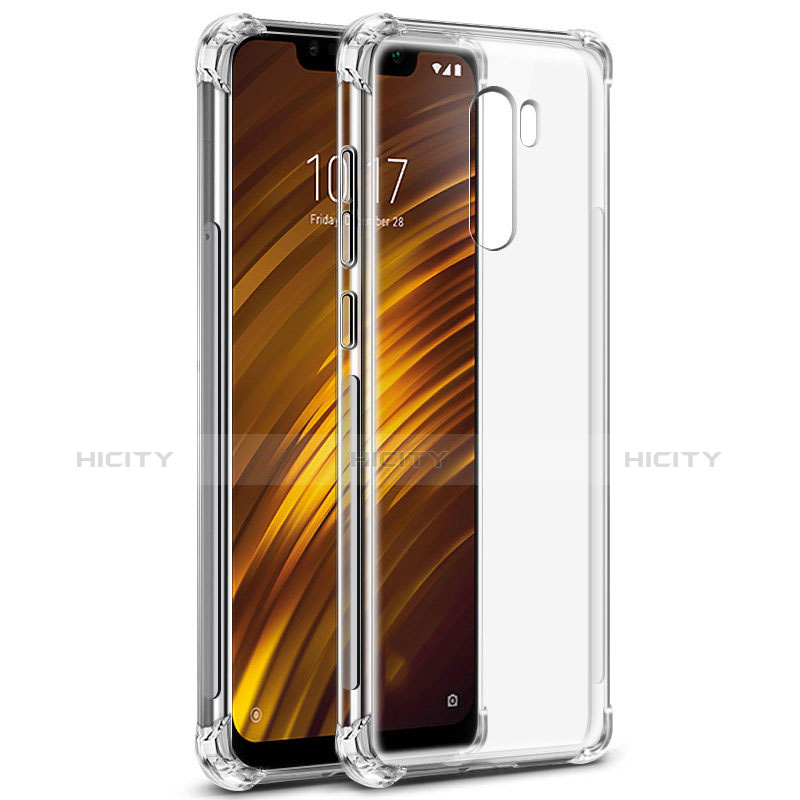 Silikon Schutzhülle Ultra Dünn Tasche Durchsichtig Transparent T05 für Xiaomi Pocophone F1 Klar