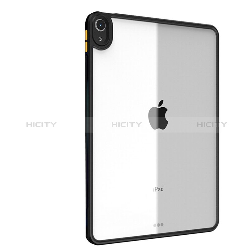 Silikon Schutzhülle Ultra Dünn Tasche Durchsichtig Transparent T06 für Apple iPad Air 5 10.9 (2022) Schwarz groß