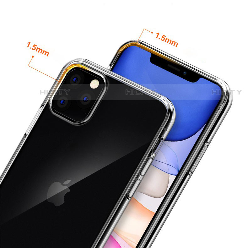Silikon Schutzhülle Ultra Dünn Tasche Durchsichtig Transparent T06 für Apple iPhone 11 Pro Klar groß
