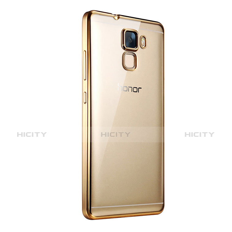 Silikon Schutzhülle Ultra Dünn Tasche Durchsichtig Transparent T06 für Huawei Honor 7 Gold groß