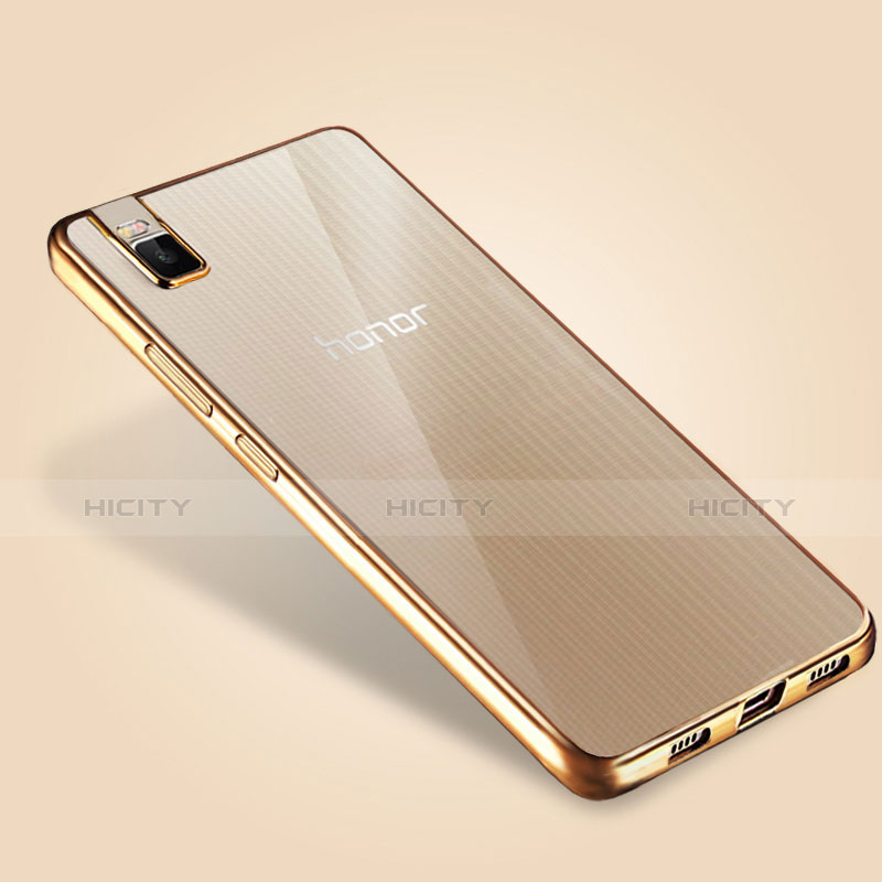 Silikon Schutzhülle Ultra Dünn Tasche Durchsichtig Transparent T06 für Huawei Honor 7i shot X Gold Plus