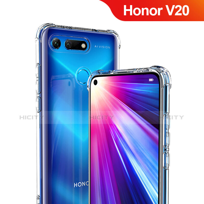 Silikon Schutzhülle Ultra Dünn Tasche Durchsichtig Transparent T06 für Huawei Honor View 20 Klar Plus