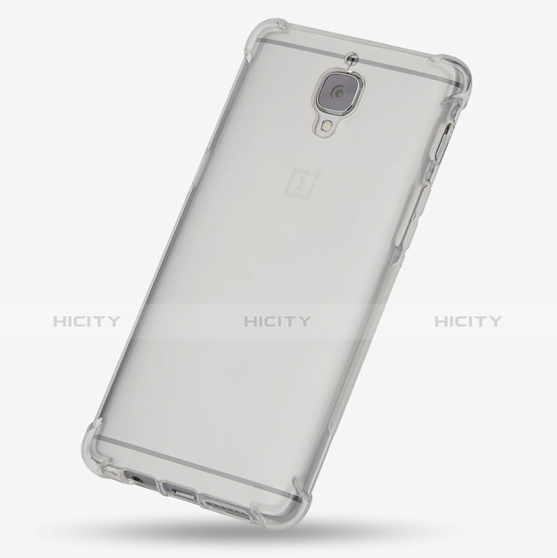 Silikon Schutzhülle Ultra Dünn Tasche Durchsichtig Transparent T06 für OnePlus 3T Grau