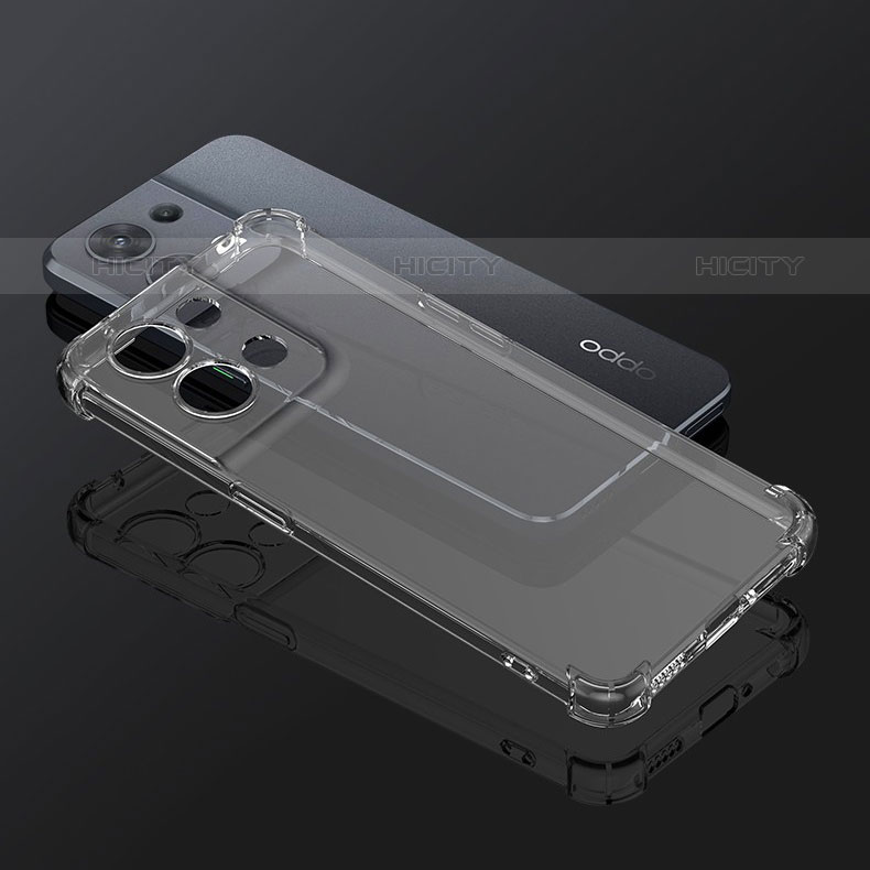 Silikon Schutzhülle Ultra Dünn Tasche Durchsichtig Transparent T06 für Oppo Reno8 5G Klar