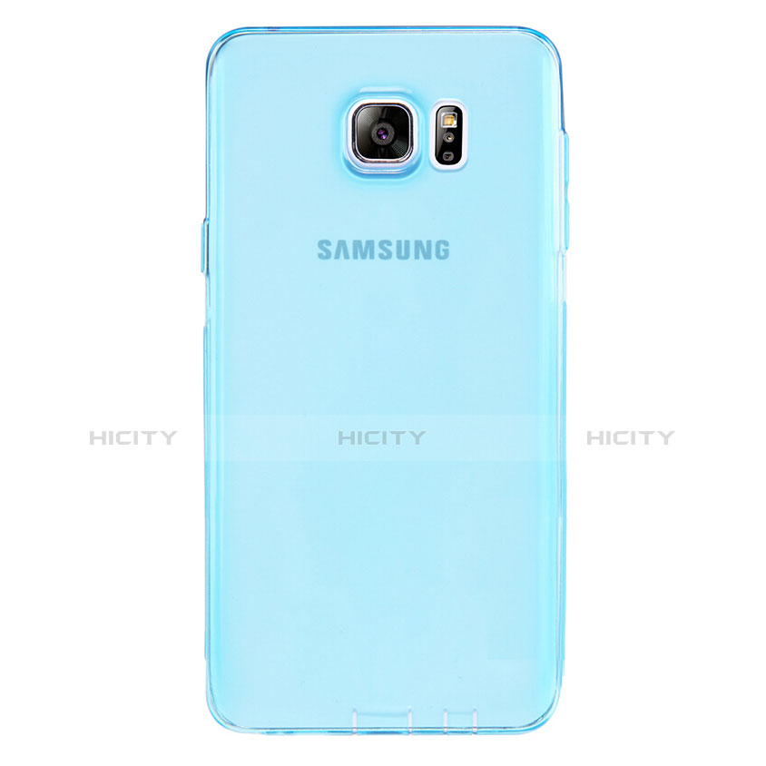 Silikon Schutzhülle Ultra Dünn Tasche Durchsichtig Transparent T06 für Samsung Galaxy Note 5 N9200 N920 N920F Blau