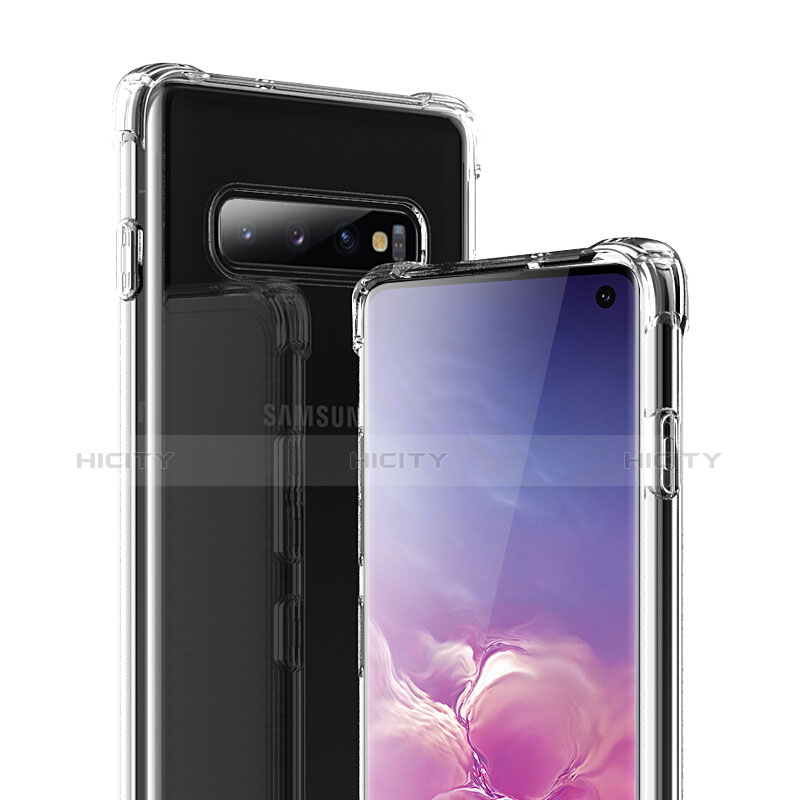 Silikon Schutzhülle Ultra Dünn Tasche Durchsichtig Transparent T06 für Samsung Galaxy S10 Klar