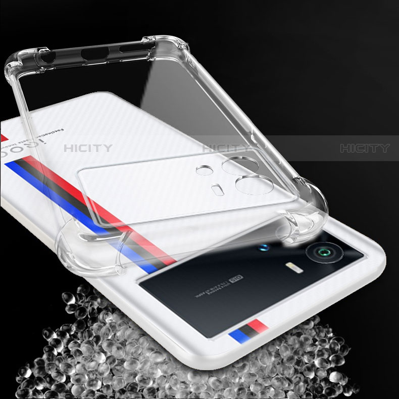 Silikon Schutzhülle Ultra Dünn Tasche Durchsichtig Transparent T06 für Vivo iQOO 9 5G Klar groß