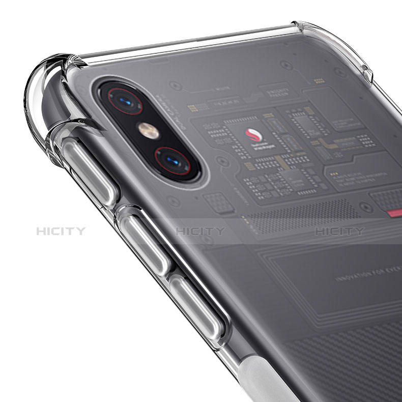 Silikon Schutzhülle Ultra Dünn Tasche Durchsichtig Transparent T06 für Xiaomi Mi 8 Explorer Klar groß