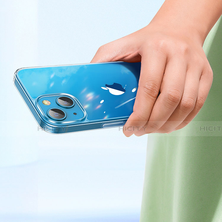 Silikon Schutzhülle Ultra Dünn Tasche Durchsichtig Transparent T07 für Apple iPhone 14 Plus Klar