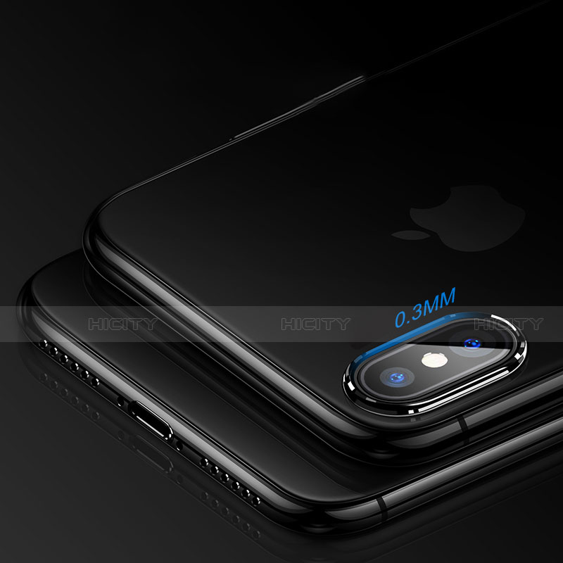 Silikon Schutzhülle Ultra Dünn Tasche Durchsichtig Transparent T07 für Apple iPhone Xs Max Klar groß