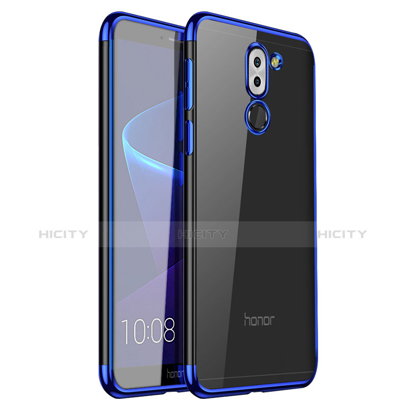 Silikon Schutzhülle Ultra Dünn Tasche Durchsichtig Transparent T07 für Huawei GR5 (2017) Blau groß