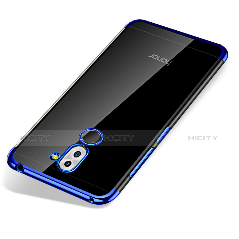 Silikon Schutzhülle Ultra Dünn Tasche Durchsichtig Transparent T07 für Huawei GR5 (2017) Blau groß