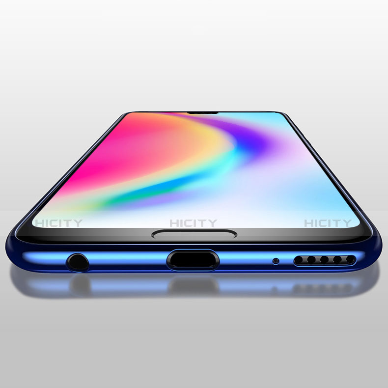 Silikon Schutzhülle Ultra Dünn Tasche Durchsichtig Transparent T07 für Huawei Honor 10 Blau groß
