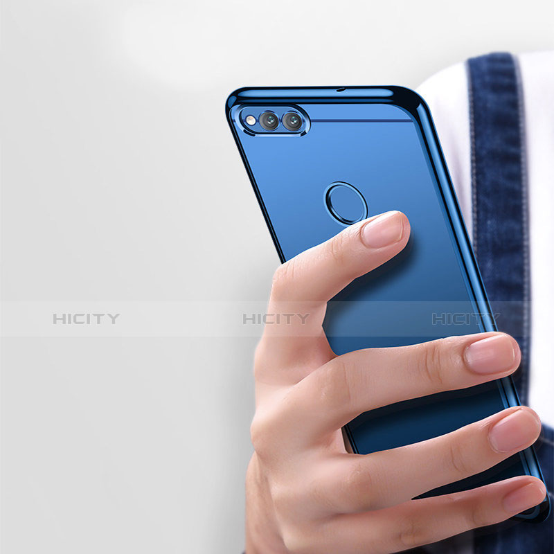 Silikon Schutzhülle Ultra Dünn Tasche Durchsichtig Transparent T07 für Huawei Honor 7X Klar