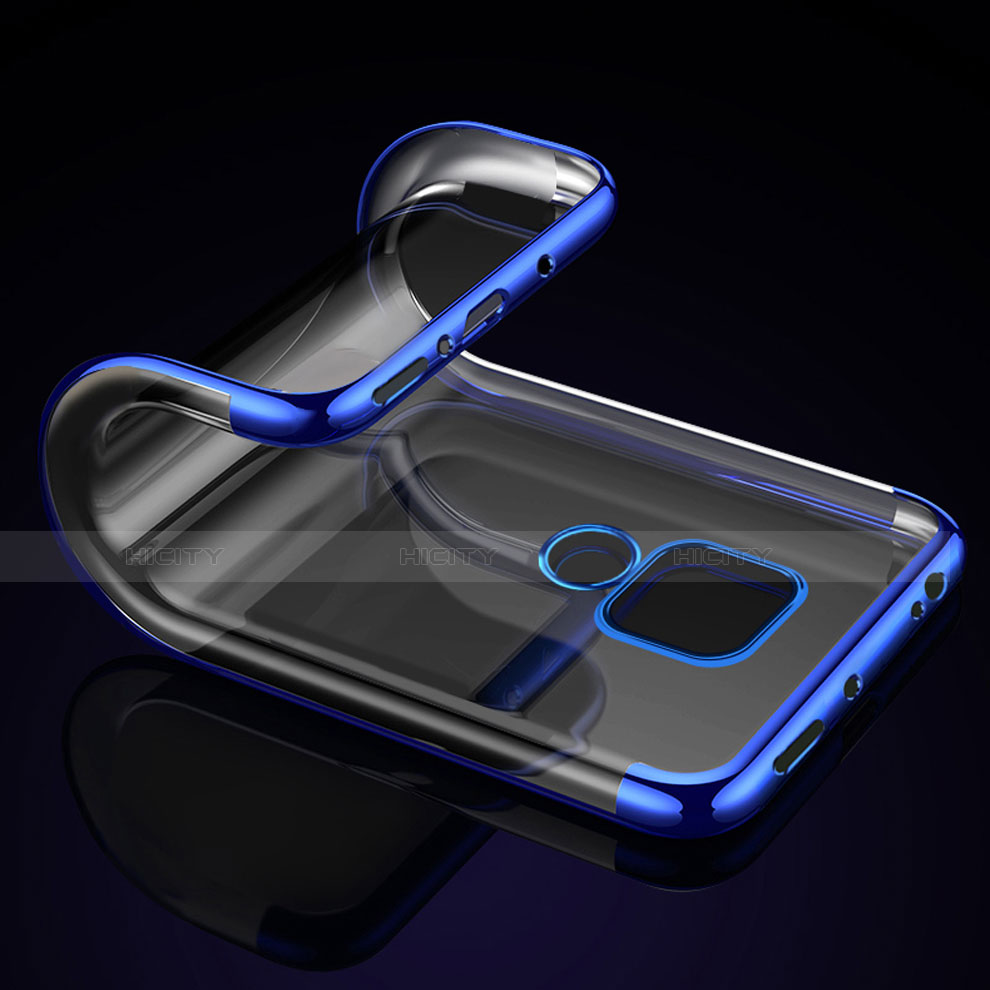 Silikon Schutzhülle Ultra Dünn Tasche Durchsichtig Transparent T07 für Huawei Mate 20 X 5G Blau